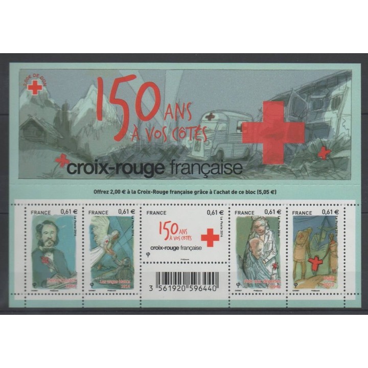 Timbres - France - Blocs et feuillets - 2014 - No F 4910 - Santé ou Croix-Rouge