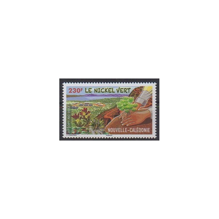 Buy this stamp of New Caledonia of the year 2023 (Le Nickel vert).