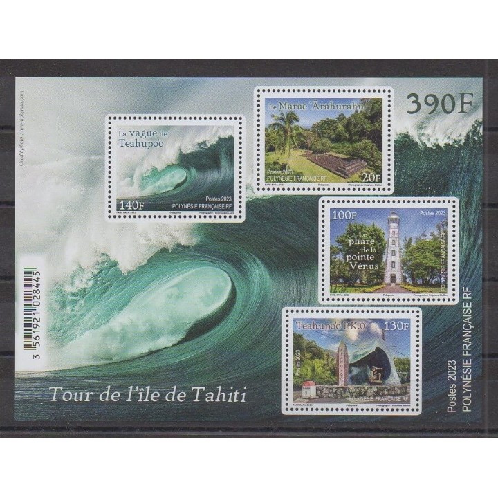 Acheter ce bloc-feuillet de Polynésie de l'année 2023 (No BF Tour de l'île de Tahiti).