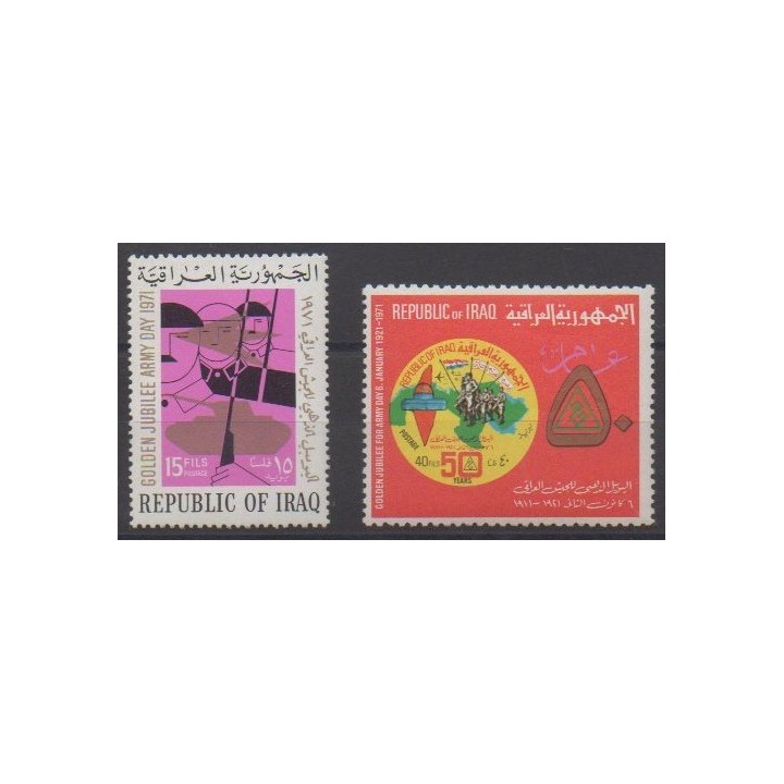 Buy this set of stamps of Iraq of the year 1971 (Nb 611/612).