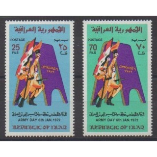 Acheter cette série de timbres d'Irak de l'année 1972 (No 662/663).