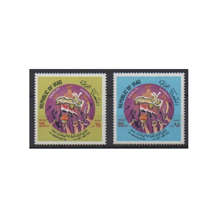 Buy this set of stamps of Iraq of the year 1972 (Nb 692/693).