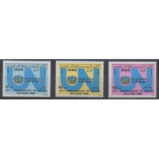 Acheter cette série de timbres d'Irak de l'année 1985 (No 1162/1164).