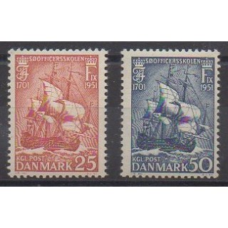 Buy this set of stamps of Denmark of the year 1951 (Nb 338/339).