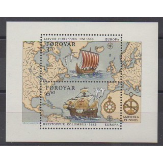 Buy this souvenir sheet  of Faroe Islands of the year 1992 (Nb BF5).