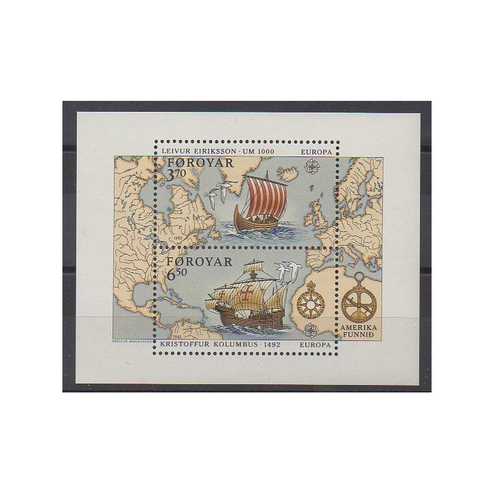 Buy this souvenir sheet  of Faroe Islands of the year 1992 (Nb BF5).