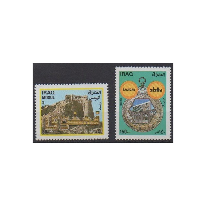 Acheter cette série de timbres d'Irak de l'année 1988 (No 1276/1277).