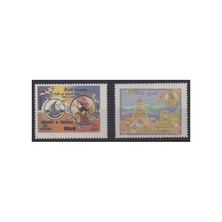 Buy this set of stamps of Iraq of the year 1999 (Nb 1424/1425).