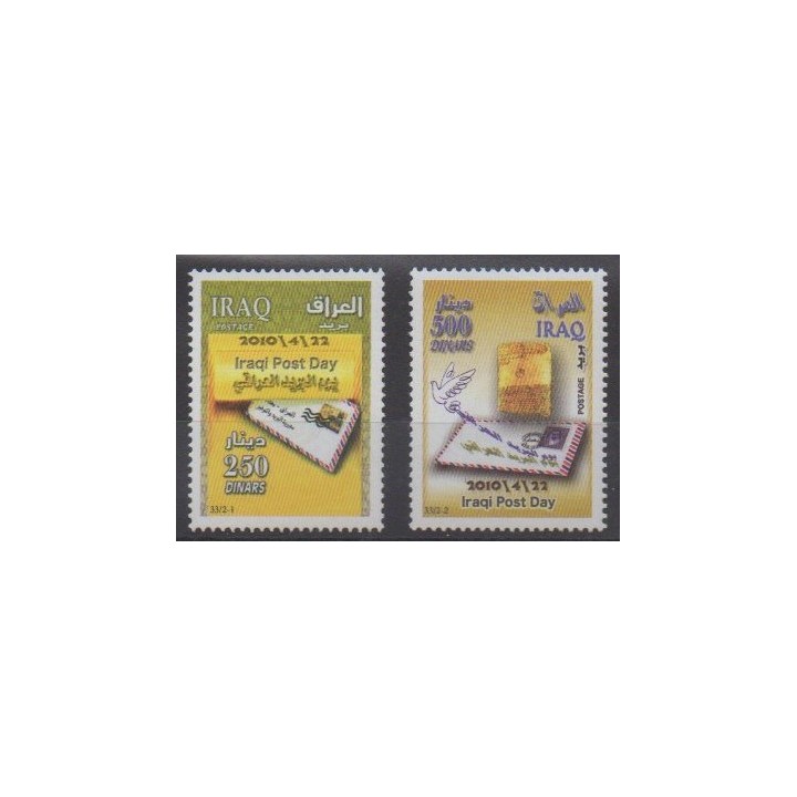 Acheter cette série de timbres d'Irak de l'année 2010 (No 1606/1607).