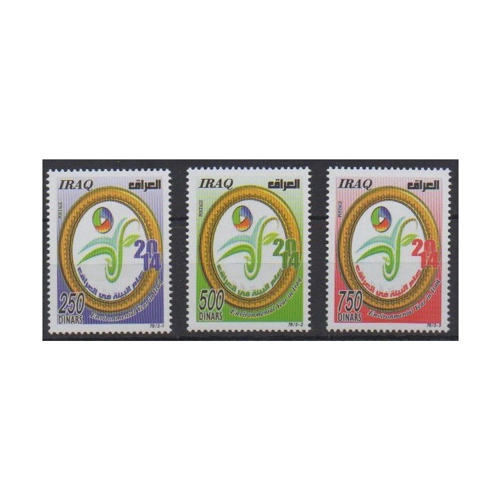 Buy this set of stamps of Iraq of the year 2014 (Nb 1748/1750).