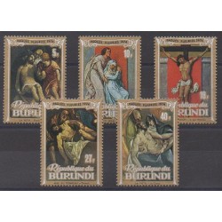 Burundi - 1974 - No 583/587 - Pâques - Peinture