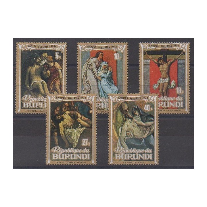 Acheter cette série de timbres du Burundi de l'année 1974 (No 583/587).