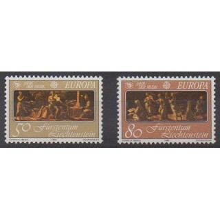 Buy this set of stamps of Liechtenstein of the year 1985 (Nb 807/808).