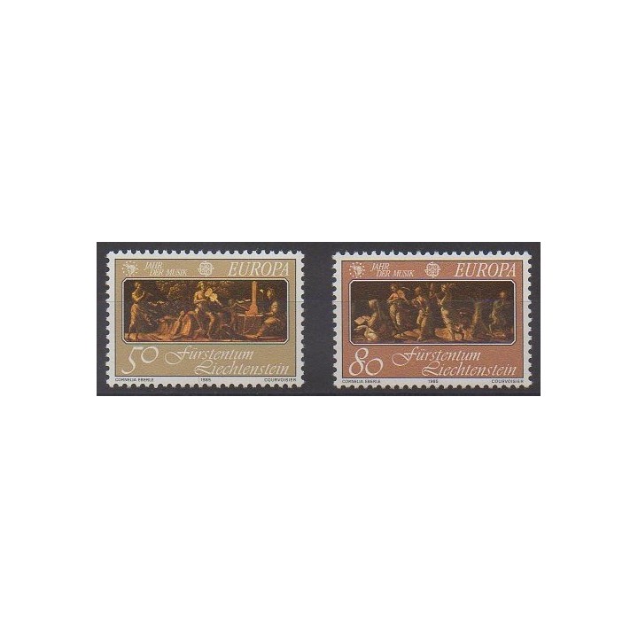Buy this set of stamps of Liechtenstein of the year 1985 (Nb 807/808).