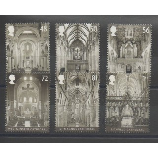 Timbres - Grande-Bretagne - 2008 - No 3019/3024 - Églises