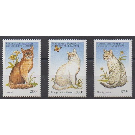 Comoros - 1998 - Nb 615/617 - Cats