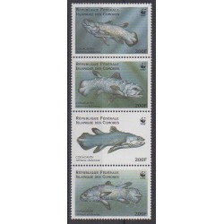 Comoros - 1998 - Nb 820/823 - Sea life - Endangered species - WWF