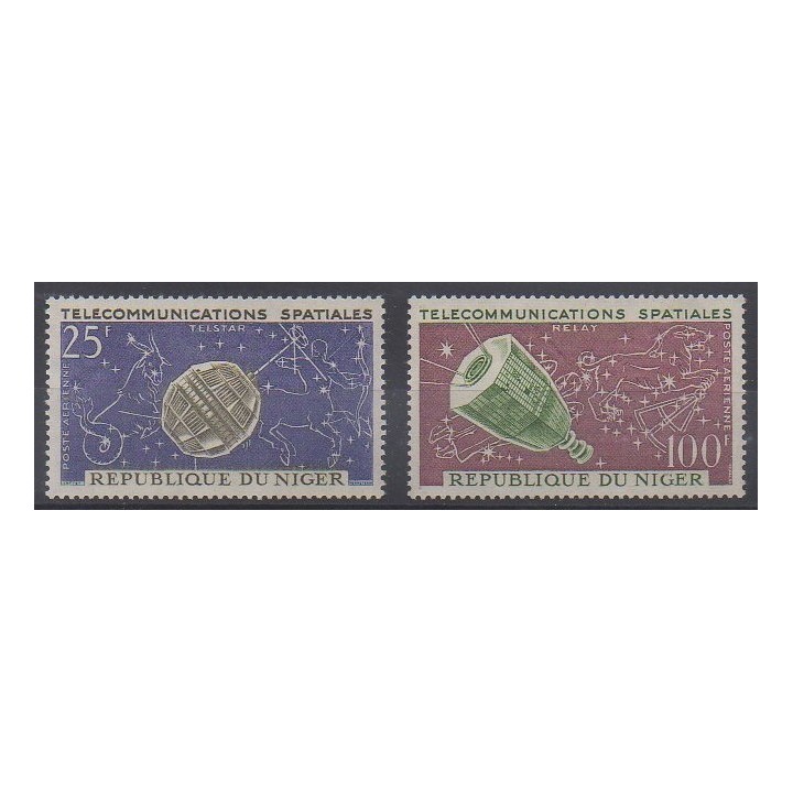 Acheter ces timbres du Niger  de l'année 1964 (No PA36/PA37).