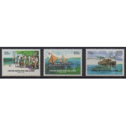 Cocos (Island) - 1984 - Nb 113/115 - Boats - Postal Service