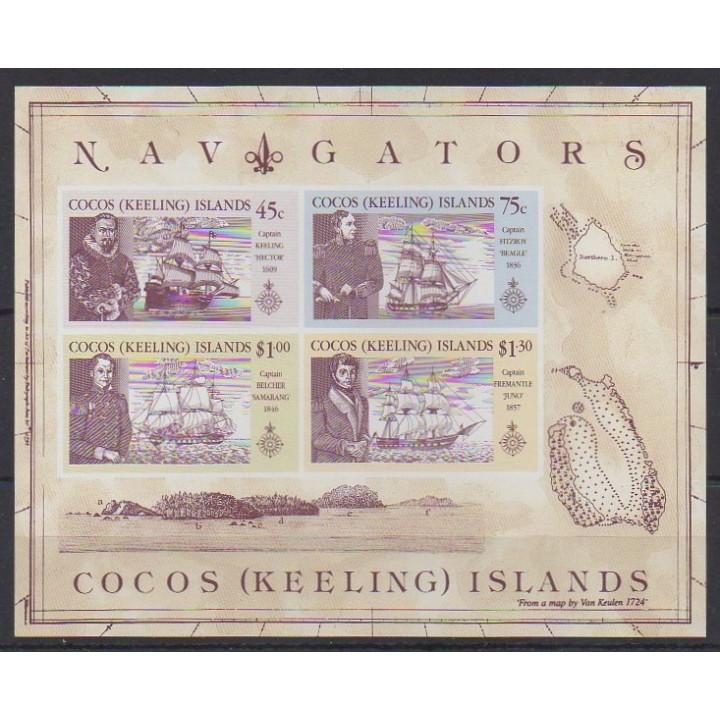 Buy this souvenir sheet  of Cocos Islands of the year 1990 (Nb BF9).