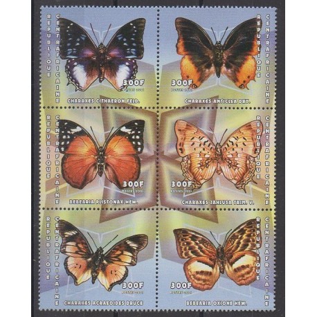 Centrafricaine (République) - 2001 - No 1757/1762 - Insectes