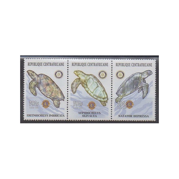 Buy this set of stamps of Central African Republic of the year 2002 (Nb 1827/1829).