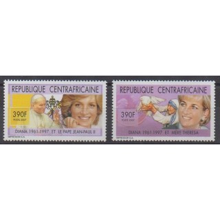 Buy this set of stamps of Central African Republic of the year 2007 (Nb 1906/1907).