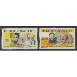 Buy this set of stamps of Central African Republic of the year 2007 (Nb 1904/1905).