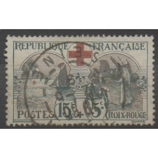 Timbres - France - Poste - 1918 - No 156 - Santé ou Croix-Rouge - oblitéré