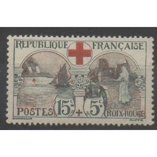 Timbres - France - Poste - 1918 - No 156 - Santé ou Croix-Rouge - neuf avec charnière