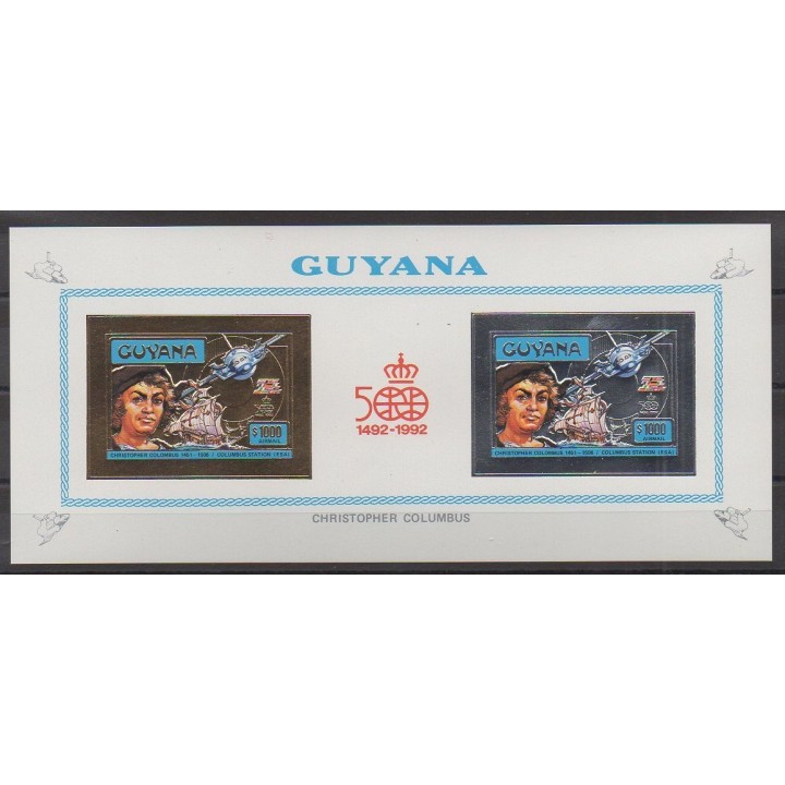 Acheter ce bloc-feuillet de Guyana de l'année 1992 (No BF M3985/M3986 ND).