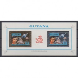 Guyana - 1992 - Nb BF M3985/M3986 - Christophe Colomb