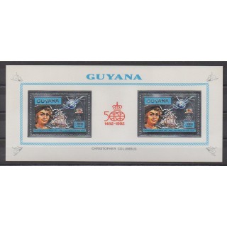 Buy this souvenir sheet  of Guyana of the year 1992 (Nb BF M3985 Argent).