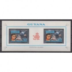 Guyana - 1992 - No BF M3985 Argent - Christophe Colomb