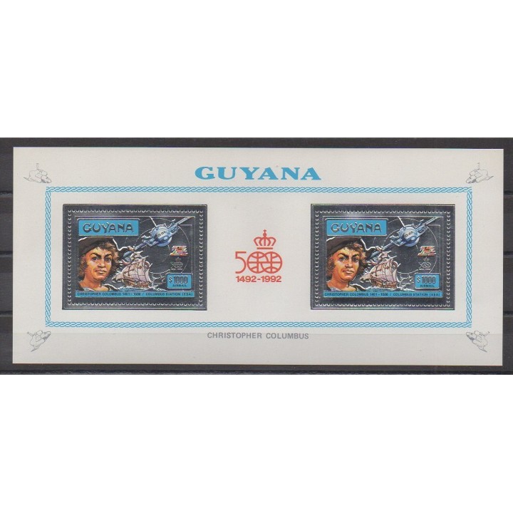 Acheter ce bloc-feuillet de Guyana de l'année 1992 (No BF M3985 Argent).