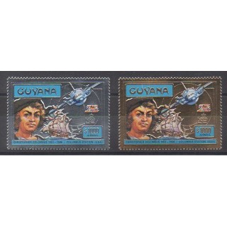 Acheter cette série de timbres de Guyana de l'année 1992 (No M3985/M3986).
