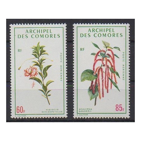 Comores - 1971 - No PA37/PA38 - Fleurs