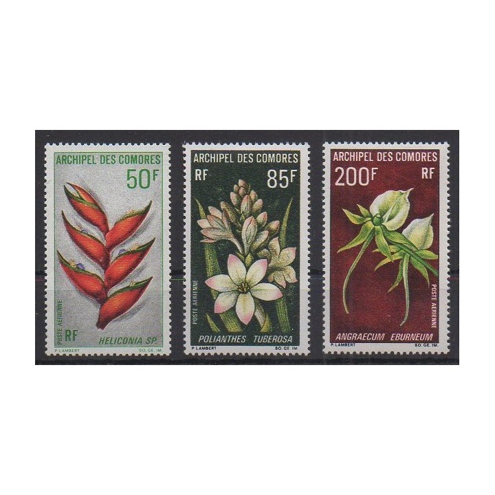 Acheter ces timbres des Comores de l'année 1969 (No PA26/PA28).
