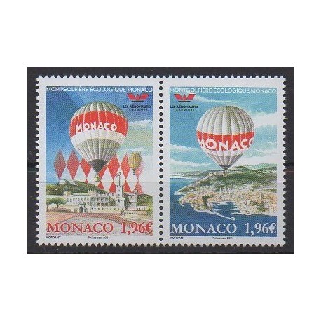 Monaco - 2024 - Nb 3414/3415 - Hot-air balloons - Airships