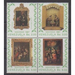 Venezuela - 1987 - No 1349/1352 - Noël - Peinture