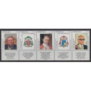 Acheter cette série de timbres du Venezuela de l'année 1989 (No 1444/1448).