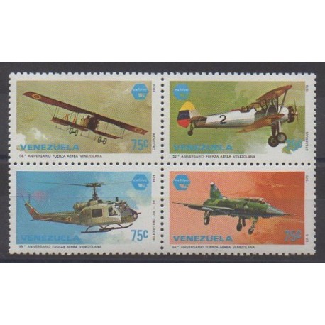 Venezuela - 1979 - Nb 1061/1064 - Planes - Helicopters