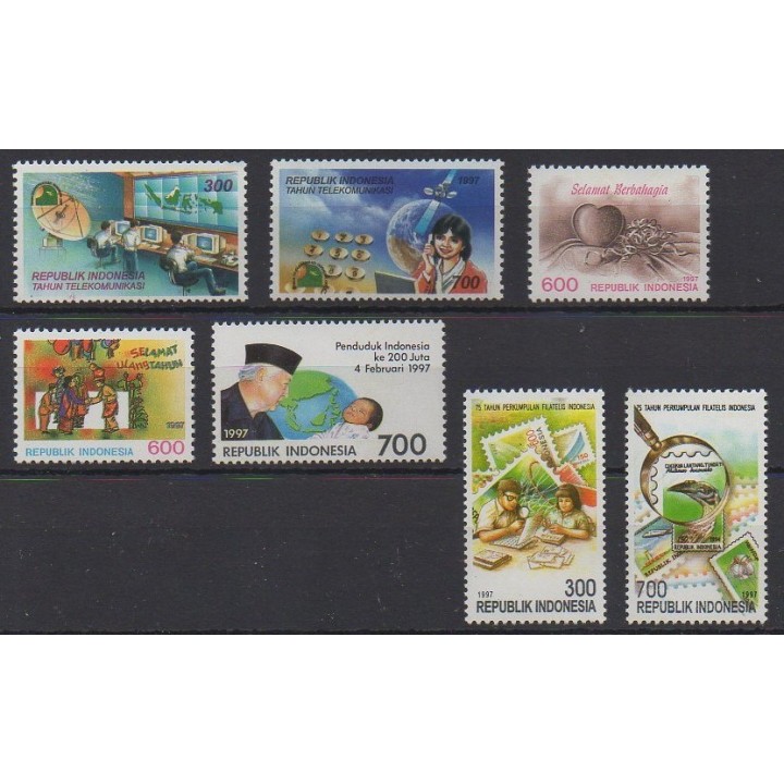 Acheter cette série de timbres d'Indonésie de l'année 1997 (No 1502/1508).