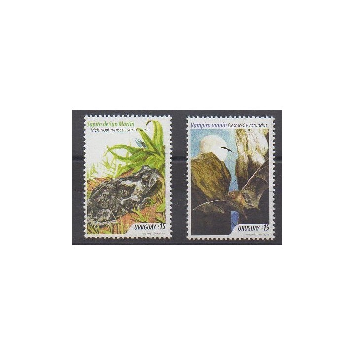 Buy this set of stamps of Uruguay of the year 2014 (Nb 2699/2700).