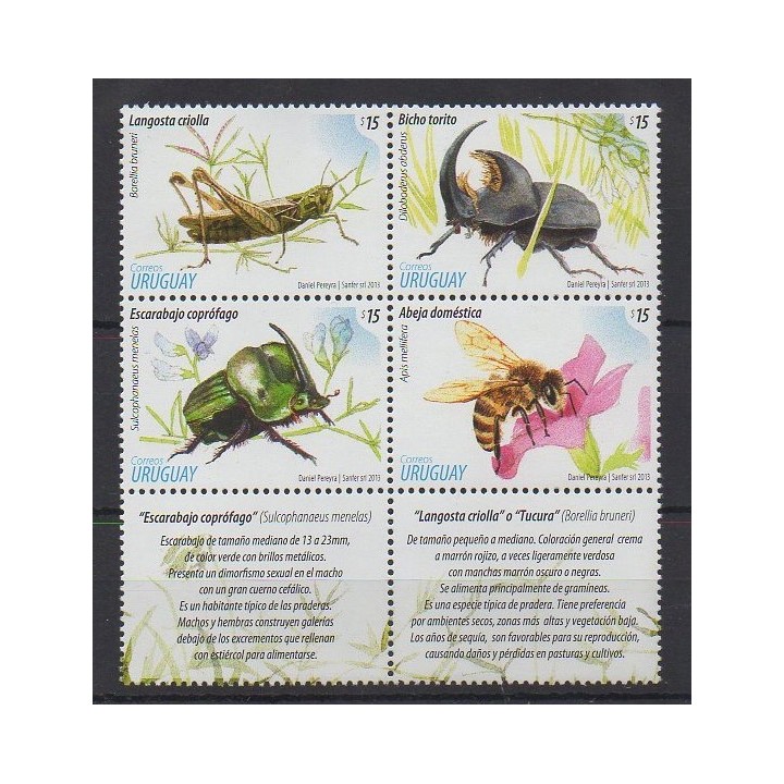Acheter cette série de timbres d'Uruguay de l'année 2013 (No 2635/2638).