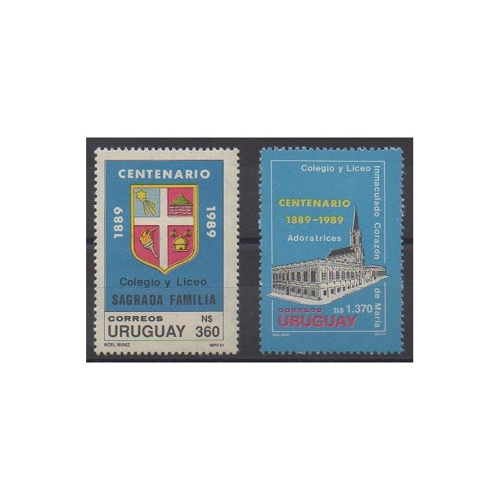 Buy this set of stamps of Uruguay of the year 1991 (Nb 1354/1355).