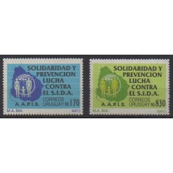 Uruguay - 1990 - No 1344/1345 - Santé ou Croix-Rouge