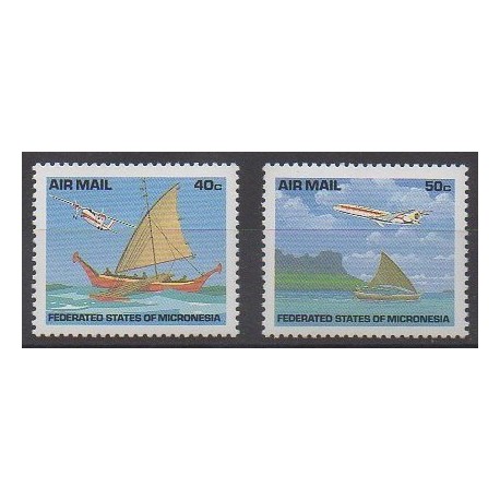 Micronesia - 1992 - Nb PA43/PA44 - Boats - Planes