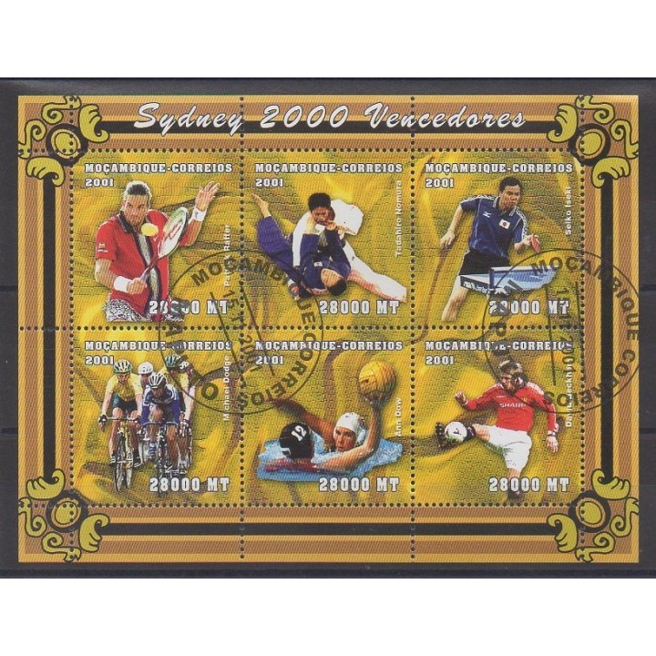 Acheter cette série de timbres du Mozambique de l'année 2001 (No 1578/1583). - Oblitéré