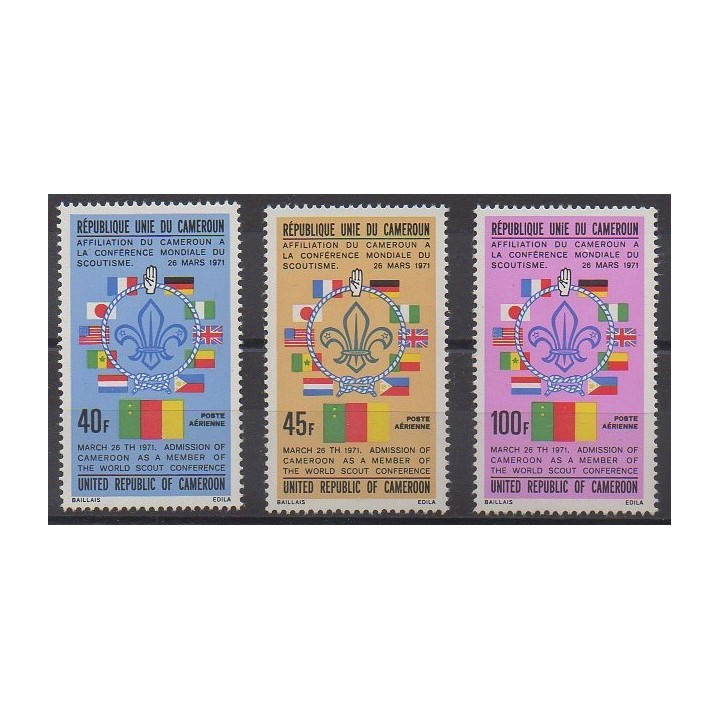 Acheter ces timbres du Cameroun de l'année 1973 (No PA217/PA219).